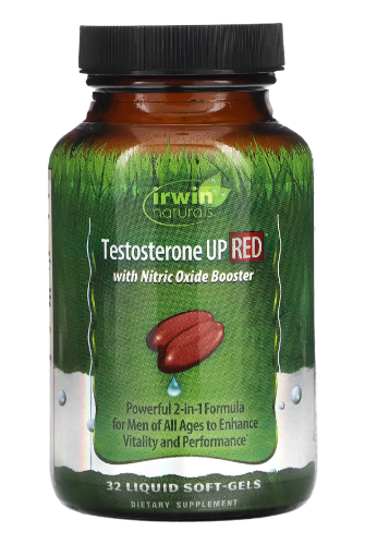 Irwin Naturals: Testosterone UP Red With Nitric Oxide Booster (32 Liquid Soft-Gels)