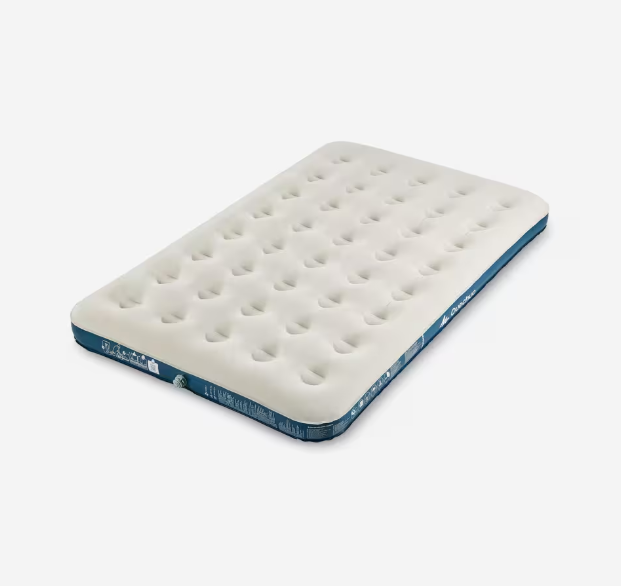 Quechua: Air Bed Camping Mattress - 125cm (Pebble Beige/Teal Blue)