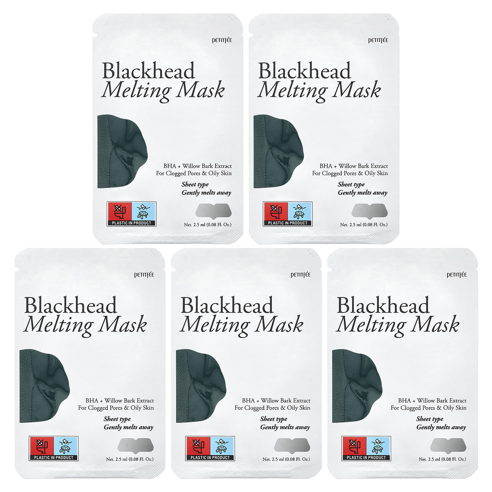 Petitfee: Blackhead Melting Beauty Mask (5 Patches)