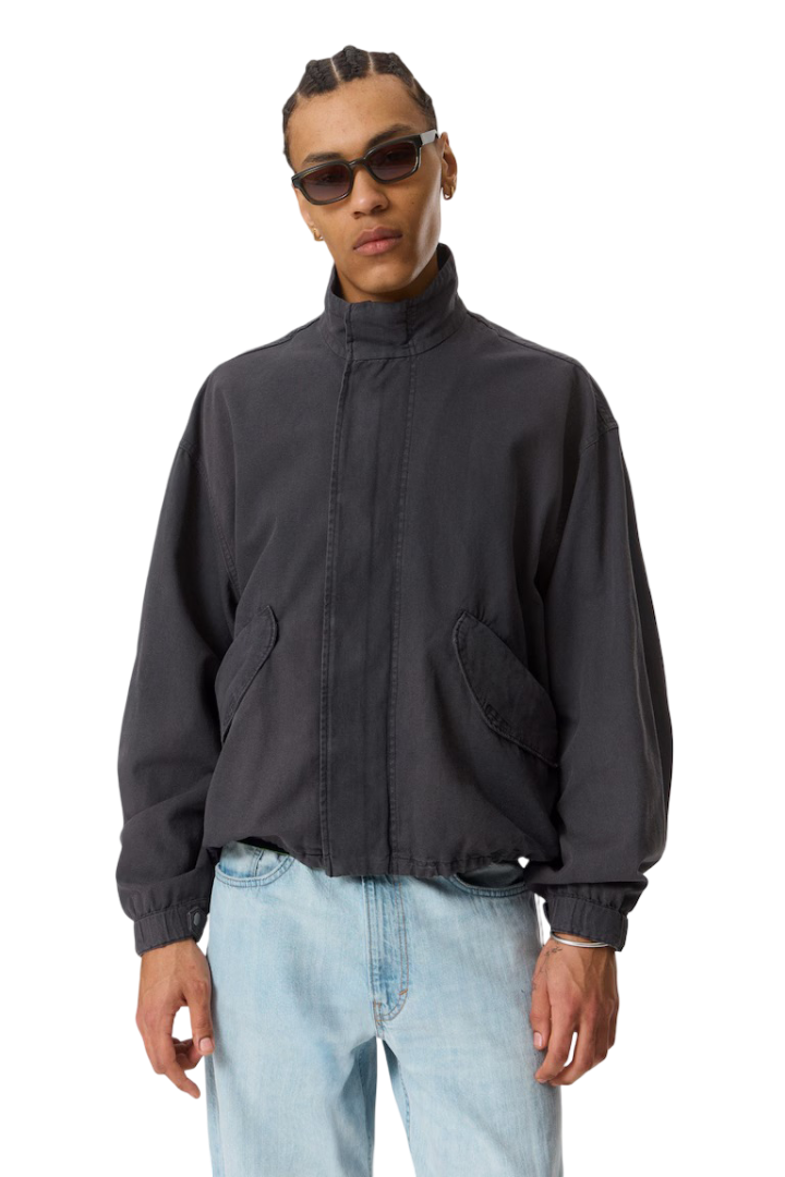 Relaxed Cotton Canvas Jacket (Washed Black)
