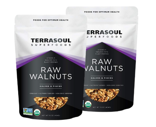 Terrasoul Superfoods: Organic Raw Walnuts (Pack Of 2) - 2lbs