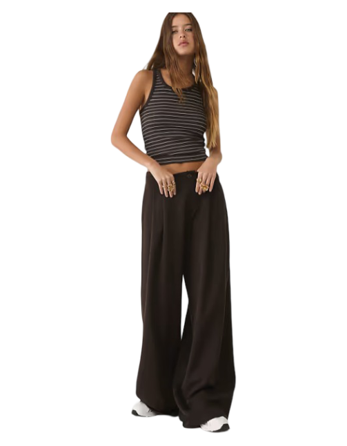 Stradivarius: Wide Leg Smart Trousers (Brown)