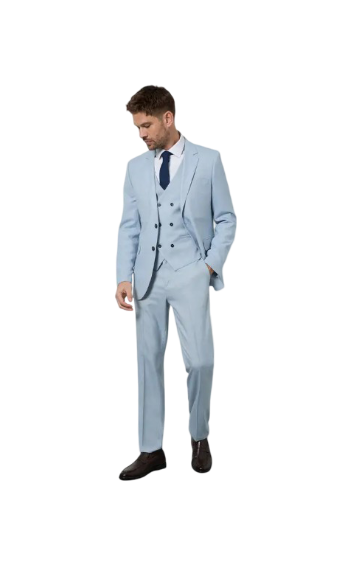 Burton: Light Blue Slim Fit Suit Trousers