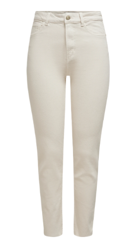 Onlemily: High Waist Straight Fit Jeans (Pink/Ecru)