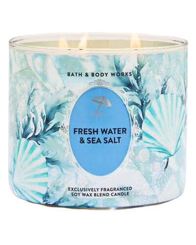 3-Wick Candle: Fresh Water & Sea Salt - 411g