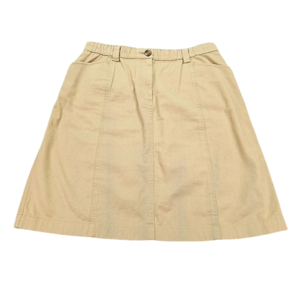 L.L. Bean: Women's A-line Cotton Skirt (Khaki)