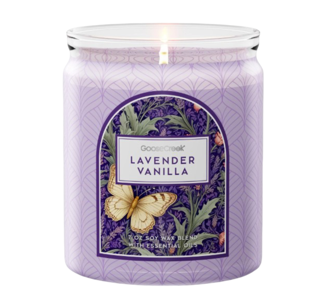 Lavender Vanilla Single Wick Candle - 7oz