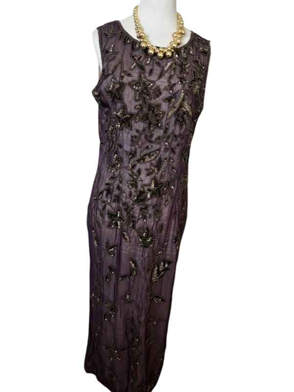 Women’s Sequin Dress (Cream/Brown)