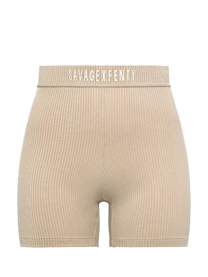 Essential Heavy Rib Logo Bike Short (Stone Beige Brown)