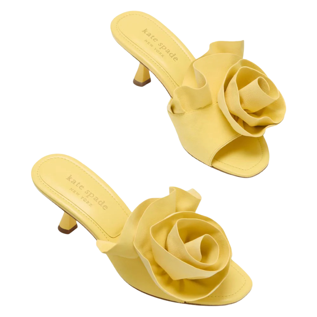 Flourish Heeled Sandal (Yellow)