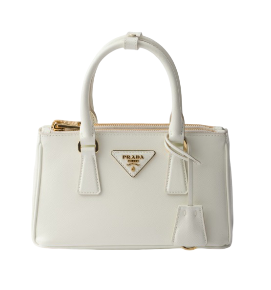Prada Galleria Mini Bag in Saffiano Leather (White)