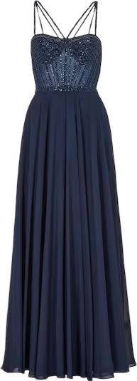 Hey Kyla: Women's Evening Dress (Marine Blue)