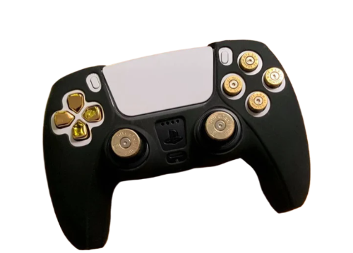 PS5 Gold 9 mm Bullet Buttons, 338 Thumbsticks & D-Pad For PlayStation 5 Controller