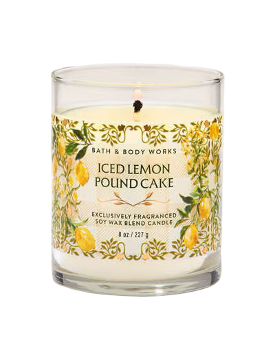 Single Wick Candle: Iced Lemon Pound Cake - 227g