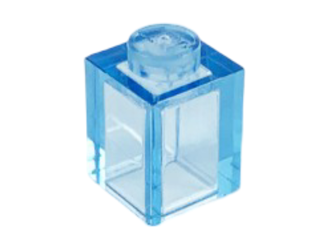 Brick - Transparent Medium Blue (1x1)