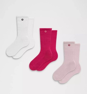 Unisex Daily Essential Crew Socks (Pink)