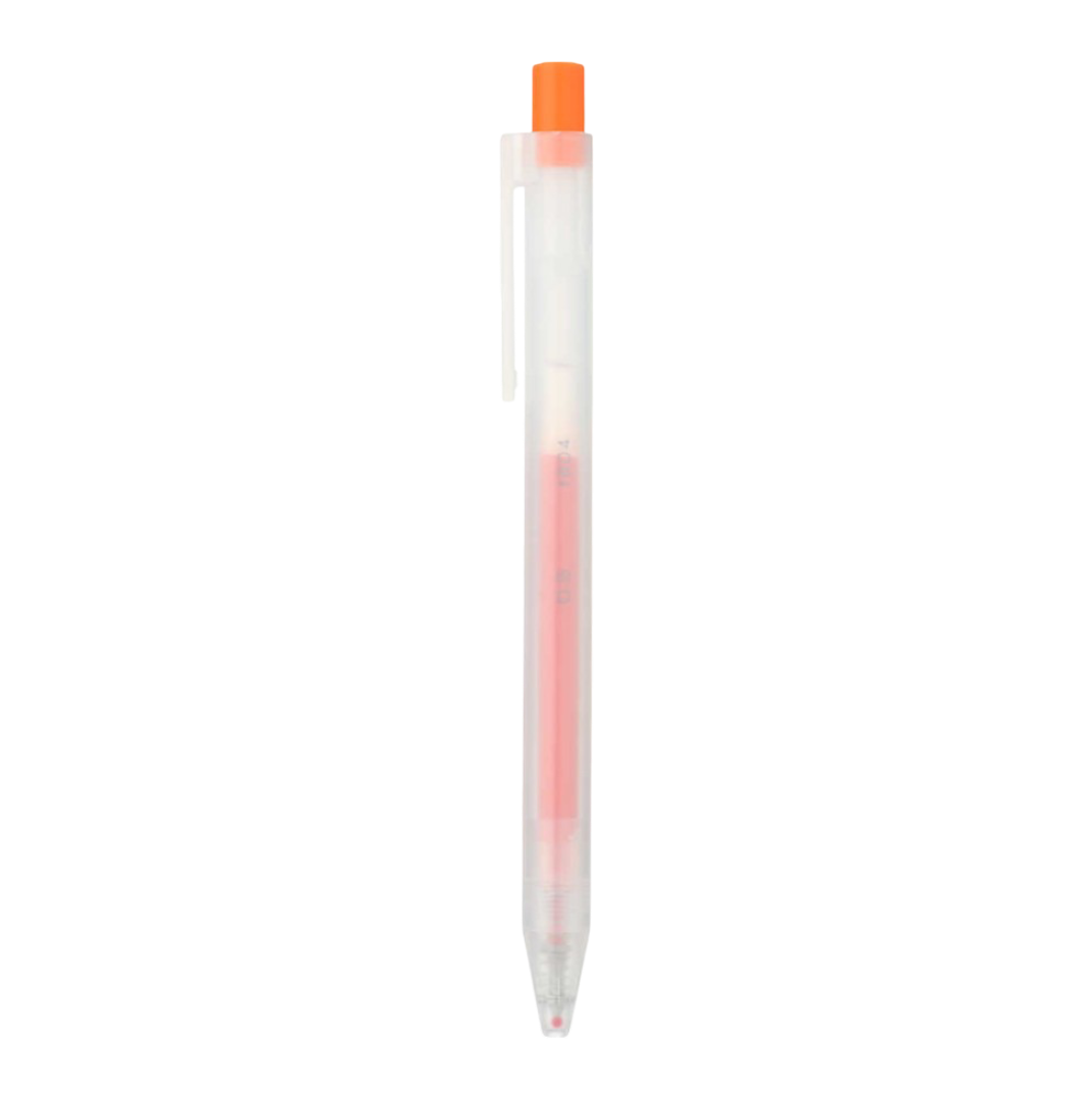 Gel Ink Retractable Ballpoint Pen (Orange)