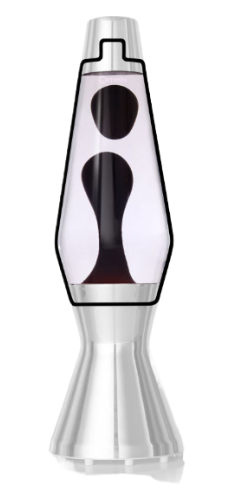 Astro Lava Lamp Bottle (Clear Dark Purple)