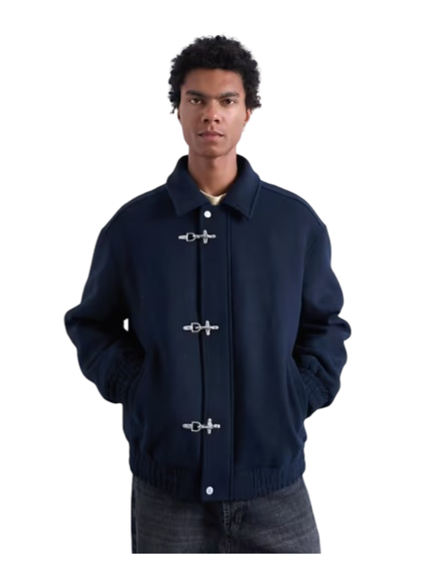 Topman: Fireman Clasp Wool Blend Jacket