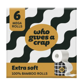 Who Gives A Crap: Extra Soft Toilet Tissue 6 Mega Rolls 6x270 Sheet