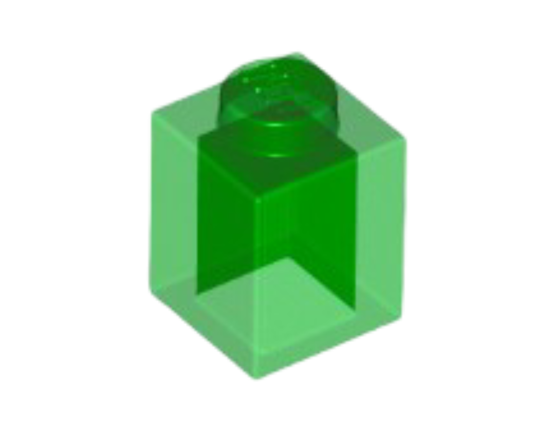 Brick - Transparent Green (1x1)