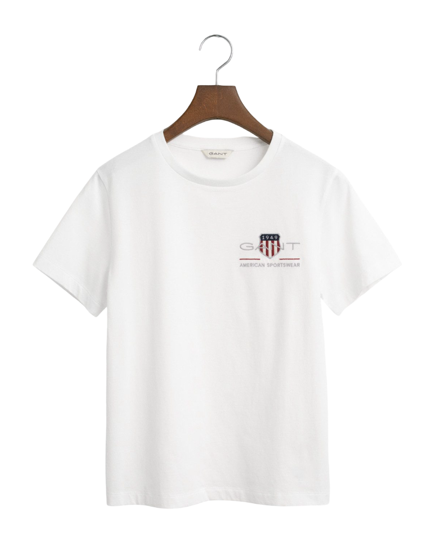 Gant: Women’s Archive Shield Short-Sleeve T-Shirt (White)