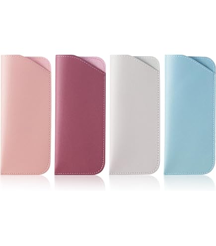 Fingertip WD 8 Pack Soft Leather Eyeglass Cases