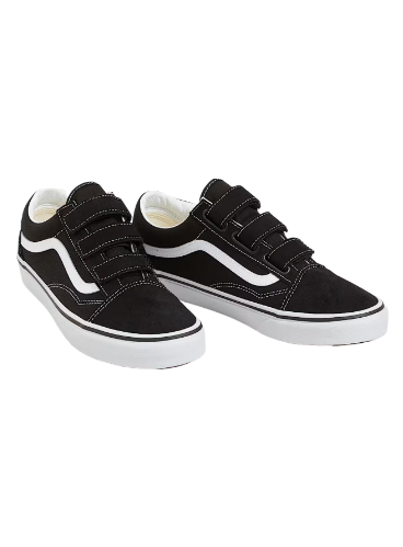 Suede/Canvas Old Skool Shoes (Black & White)