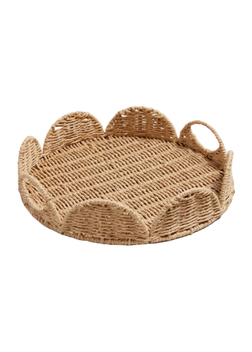 Retreat Round Scalloped Tray