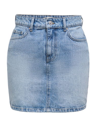 Onlstella: Denim Short Skirt (Blue/Light Blue Denim)