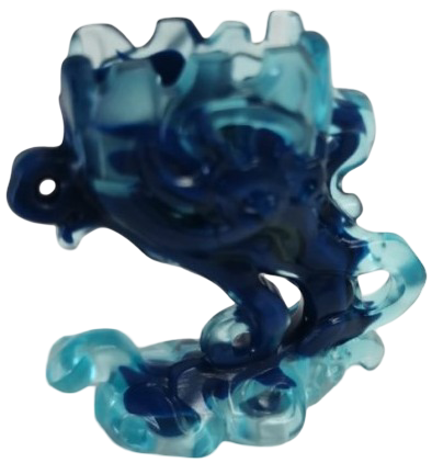 Minifigure Pedestal Ghost / Smoke with Marbled Dark Blue Pattern