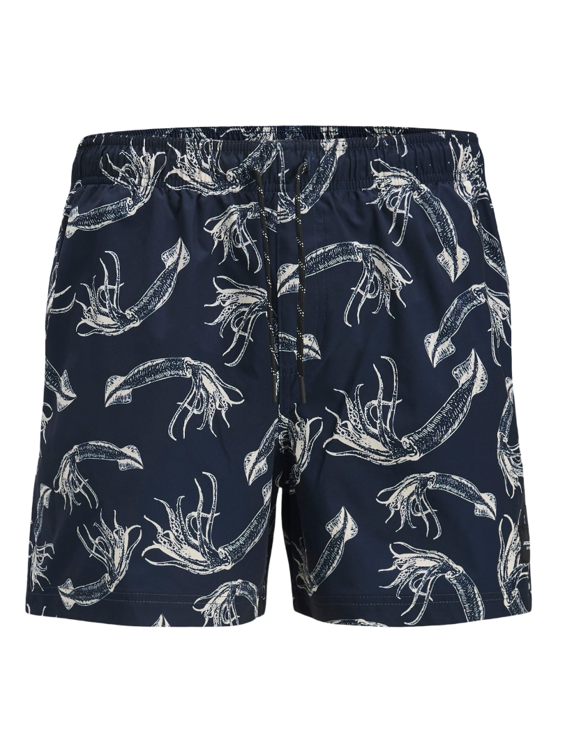 Regular Fit Swim Shorts (Black/Navy)