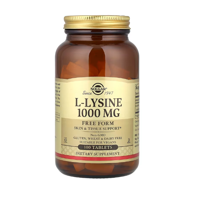 Solgar: L-Lysine Free Form 1000 mg (100 Tablets)