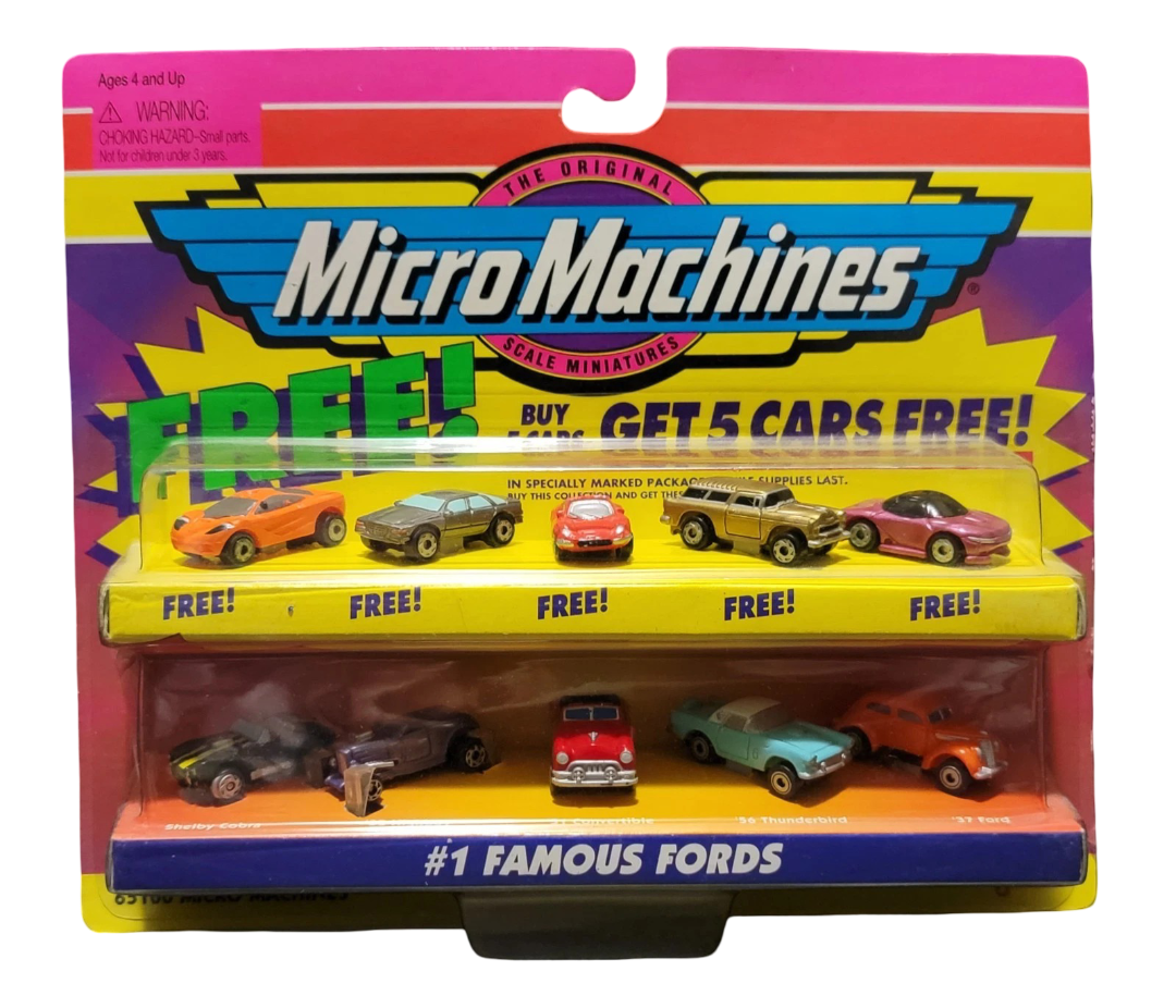 Micro Machines: Vintage Galoob Famous Fords Die Cast Cars (Pack of 5)
