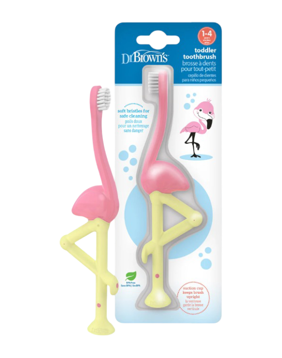 Toddler Toothbrush, Flamingo (1-Pack)