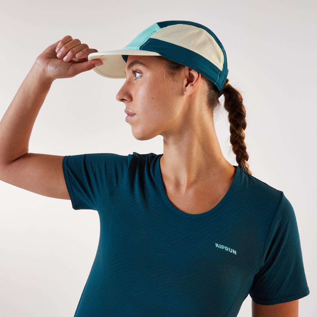 Kiprun: Running Cap (Blue/Yellow/Turquoise)