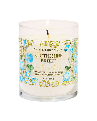 Single Wick Candle: Clothesline Breeze - 227g