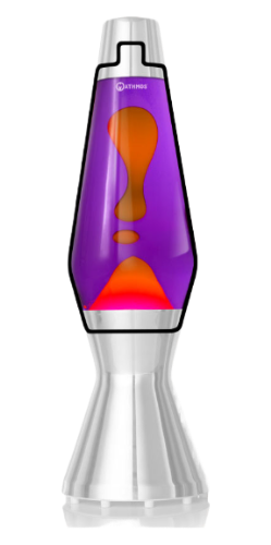 Astro Lava Lamp Bottle (Violet Orange)
