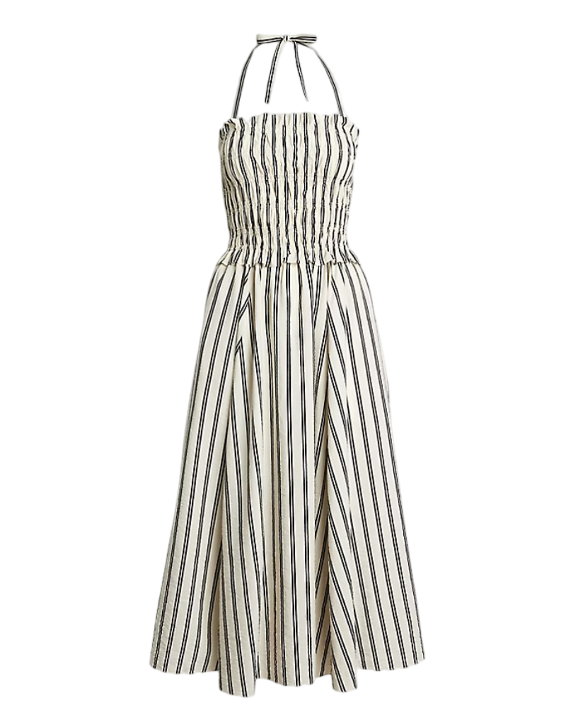 Women's Striped Silk Blend Dress