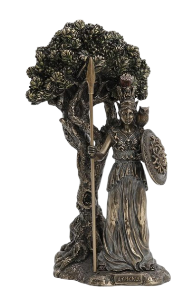 Veronese Design Resin Statues Greek Goddess Athena Under Olive