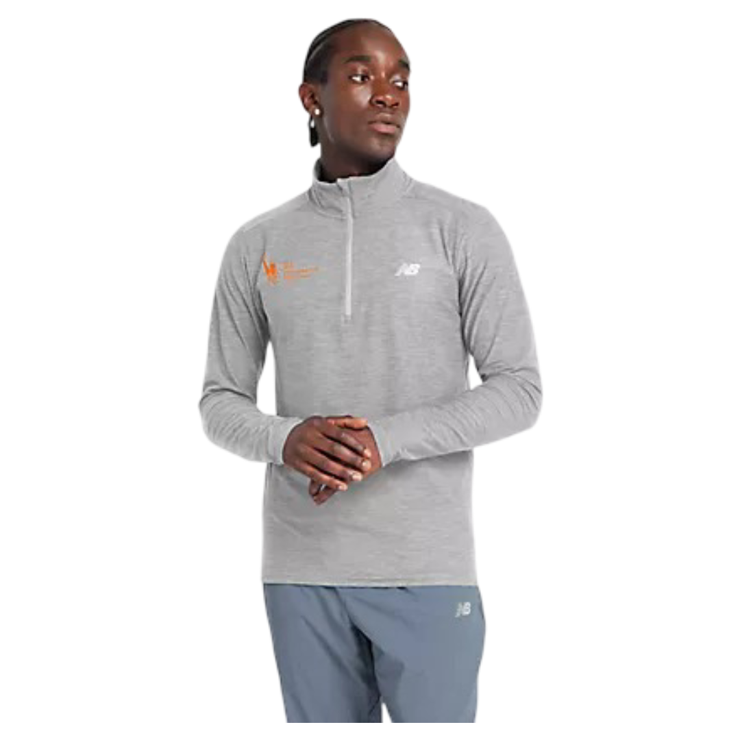 NYC Marathon Space Dye 1/4 Zip (Athletic Grey)