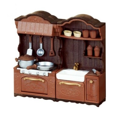 Classic Brown Kitchen Stove Sink