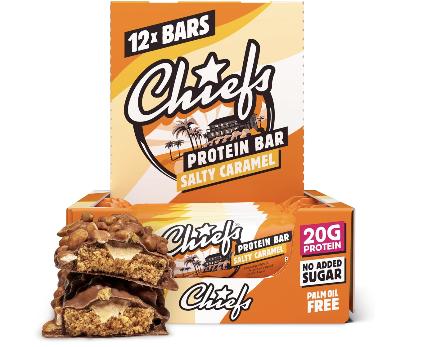 CHIEFS: Protein Bars 55g (Salty Caramel)