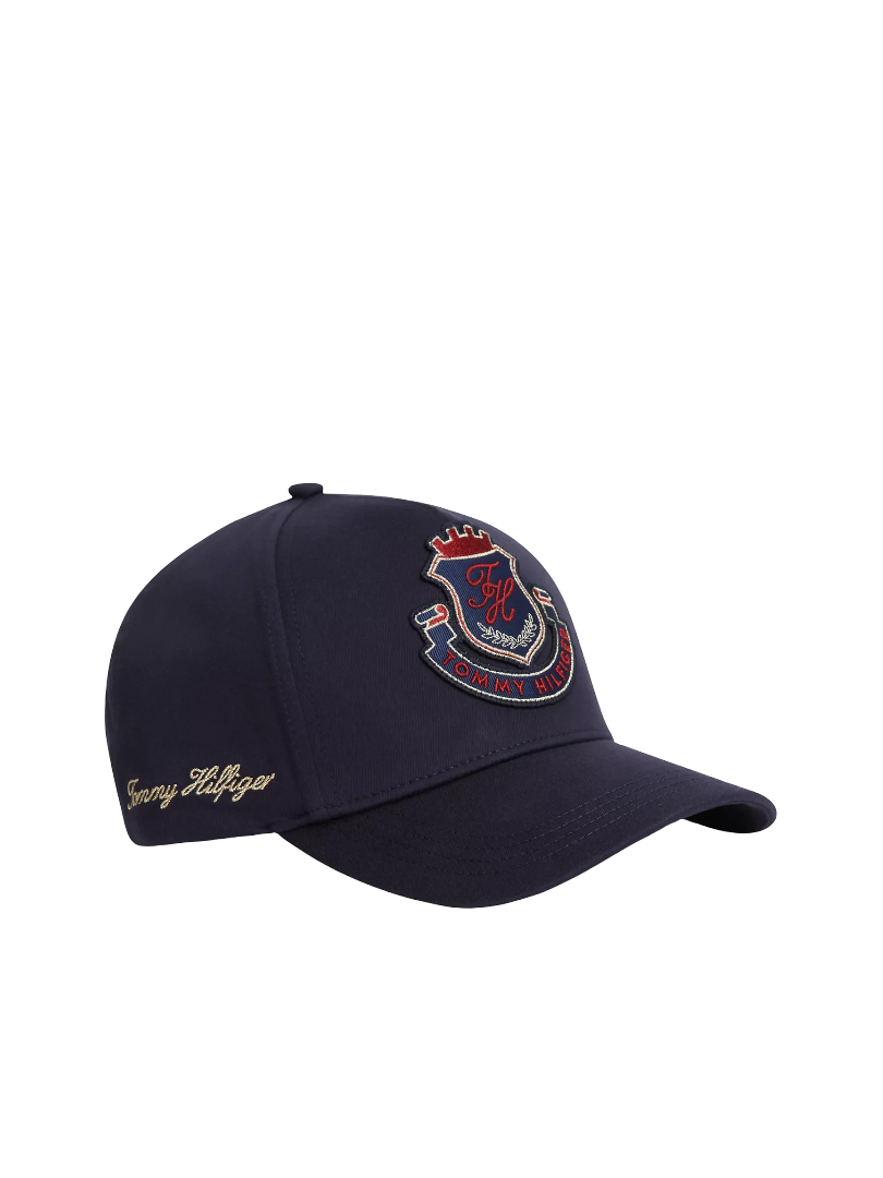 Monogram Crest Patch Baseball Cap (Space Blue)