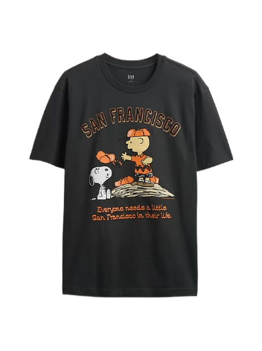 Peanuts Graphic T-Shirt (Black)