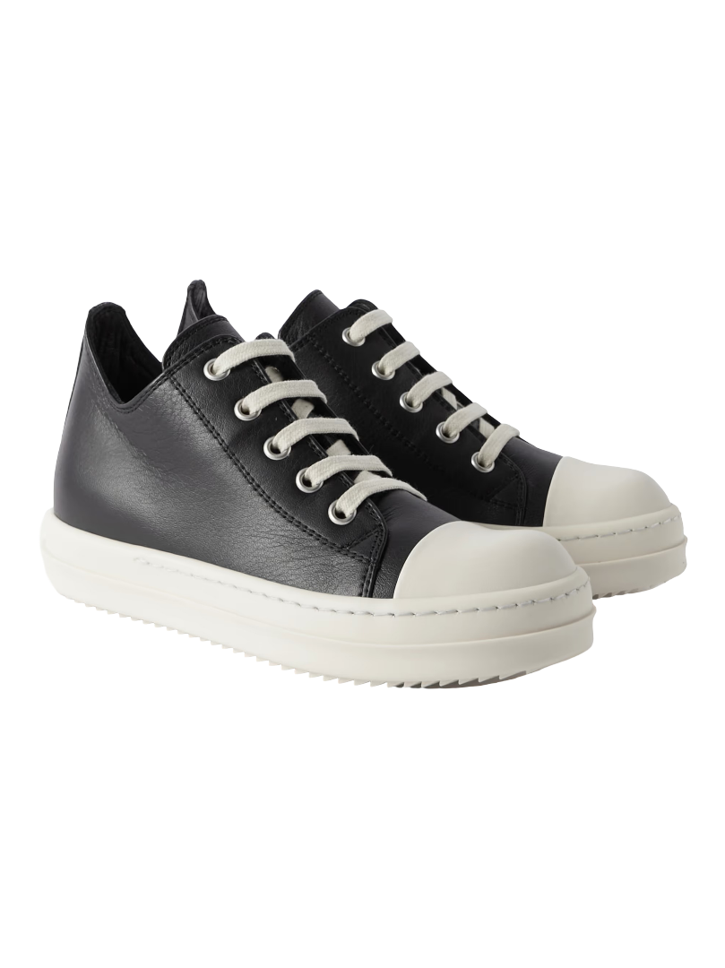 Rick Owens: Kid's Leather Sneakers (Black)