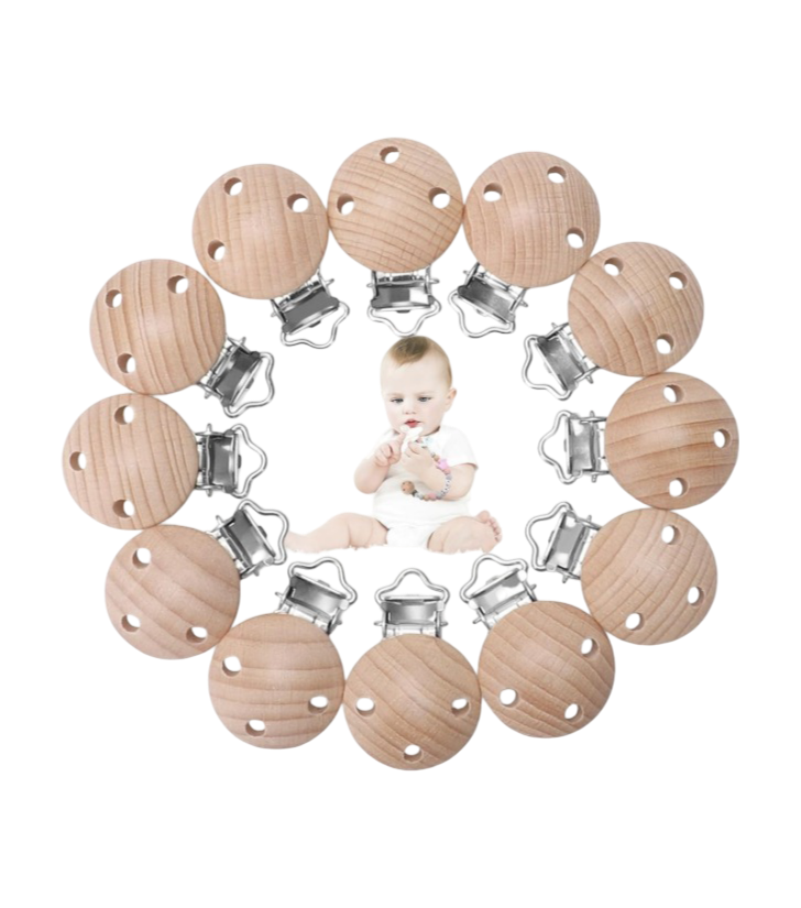 Kigniote: 12-Piece Premium Wooden Dummy Clip Set