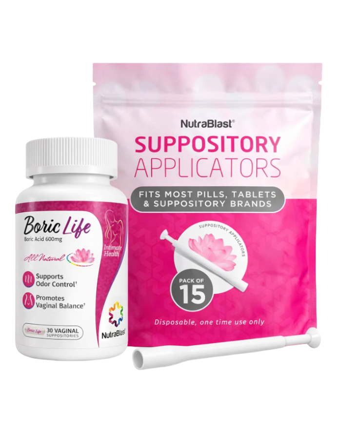 NutraBlast: Boric Acid Vaginal Suppositories (600mg) Bundle