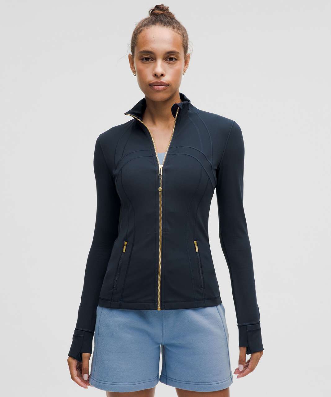 Women's Define Cropped Jacket Nulu (True Navy/Gold)