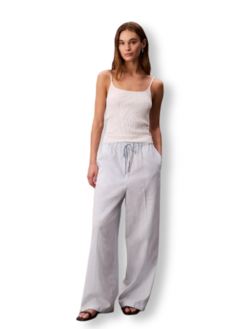 Women's Linen Cotton Drawstring Pants